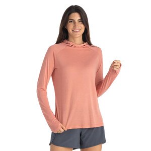 Free Fly Bamboo Lightweight Hoody Women's in Bright Clay